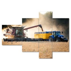 Zegar 100x70 Żniwa Kombajn Traktor