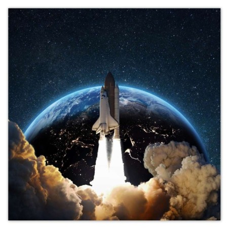 Plakat 70x70 Start rakiety w kosmos