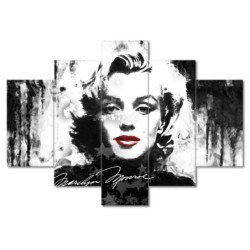 Obraz 150x105 Marilyn Monroe z czerwonymi ustami