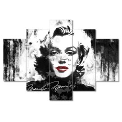 Zegar 150x105 Marilyn Monroe z czerwonymi ustami