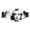 Obraz 210x100 Marilyn Monroe z czerwonymi ustami