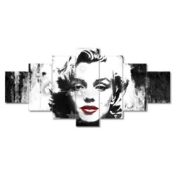 Obraz 210x100 Marilyn Monroe z czerwonymi ustami