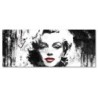 Zegar 100x40 Marilyn Monroe z czerwonymi ustami