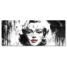 Zegar 100x40 Marilyn Monroe z czerwonymi ustami