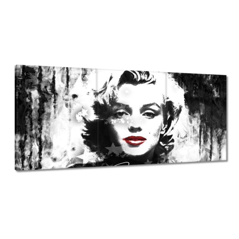 Obraz 210x100 Marilyn Monroe z czerwonymi ustami