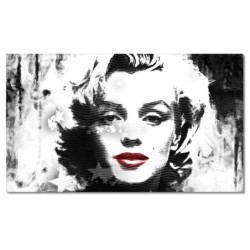 Obraz 120x70 Marilyn Monroe z czerwonymi ustami