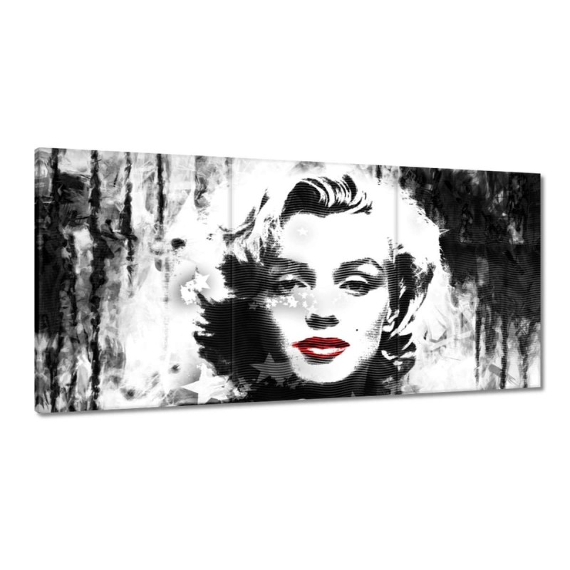 Obraz 240x120 Marilyn Monroe z czerwonymi ustami