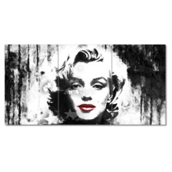 Obraz 180x90 Marilyn Monroe z czerwonymi ustami