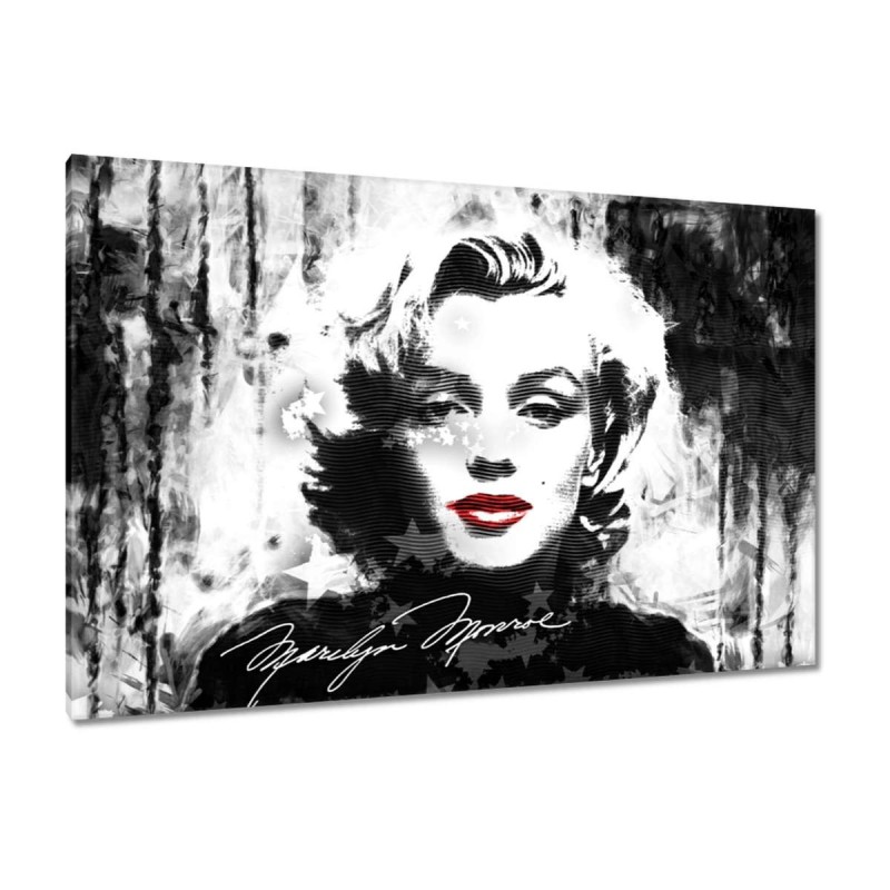 Obraz 120x80 Marilyn Monroe z czerwonymi ustami