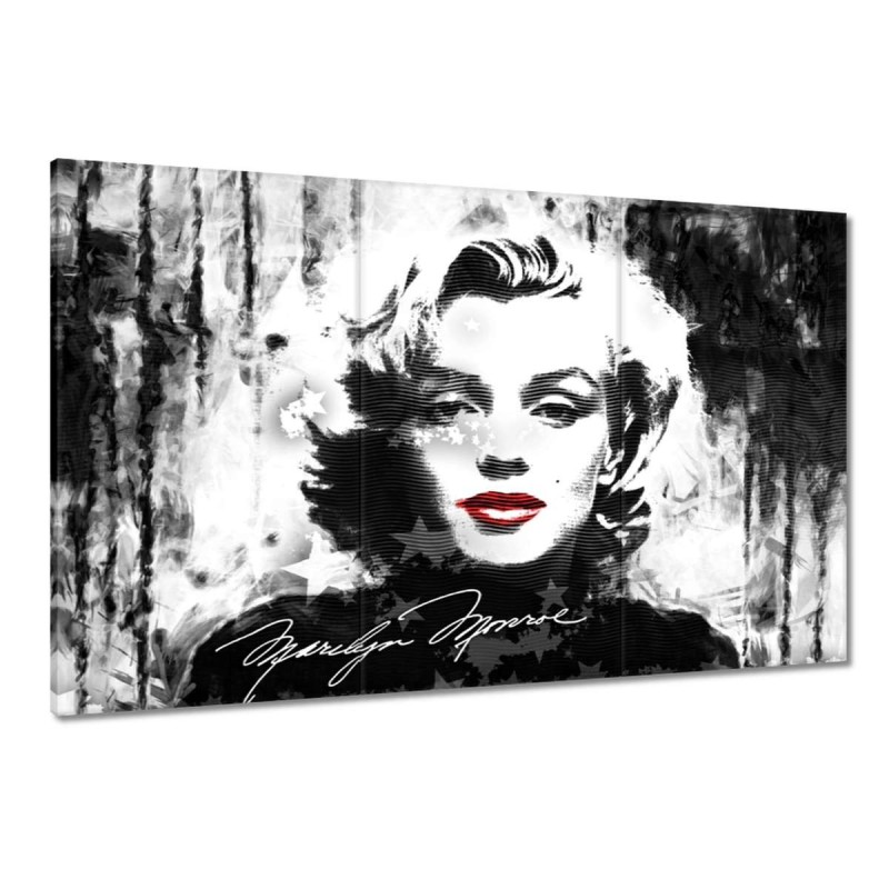 Obraz 120x80 Marilyn Monroe z czerwonymi ustami