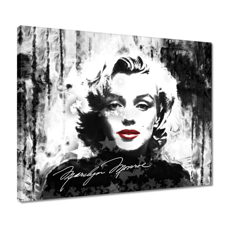 Obraz 50x40 Marilyn Monroe z czerwonymi ustami