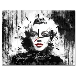 Zegar 40x30 Marilyn Monroe z czerwonymi ustami