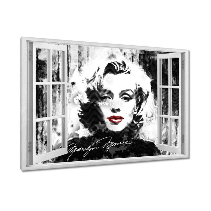 Obraz 120x80 Marilyn Monroe z czerwonymi ustami