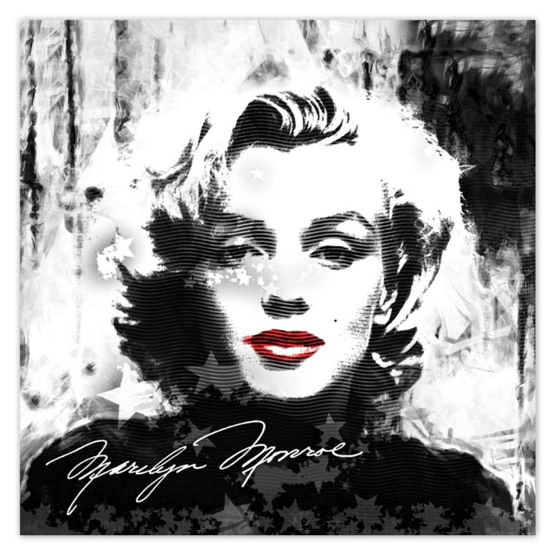 Plakat 140x140 Marilyn Monroe z czerwonymi ustami