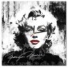 Zegar 40x40 Marilyn Monroe z czerwonymi ustami