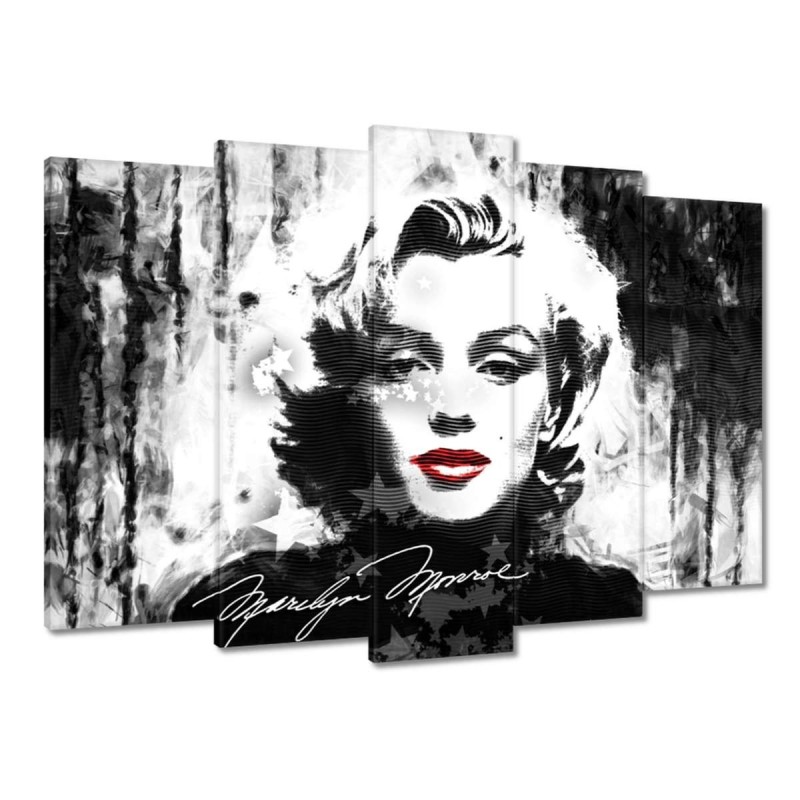 Obraz 70x50 Marilyn Monroe z czerwonymi ustami