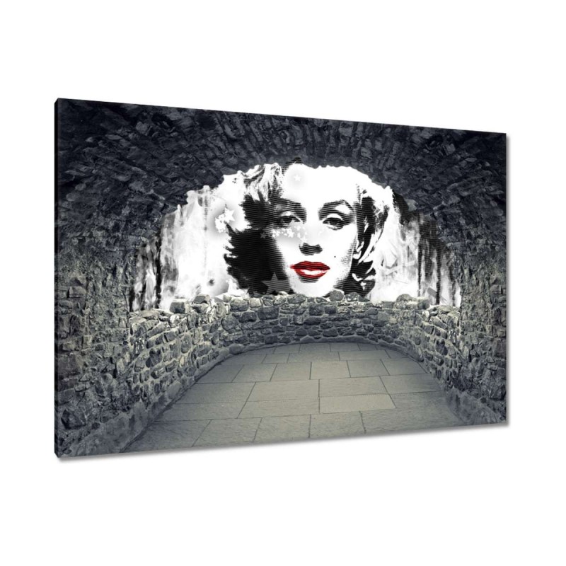 Obraz 120x80 Marilyn Monroe z czerwonymi ustami