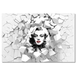 Obraz 120x80 Marilyn Monroe z czerwonymi ustami