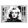 Naklejka 120x80 Marilyn Monroe z czerwonymi ustami