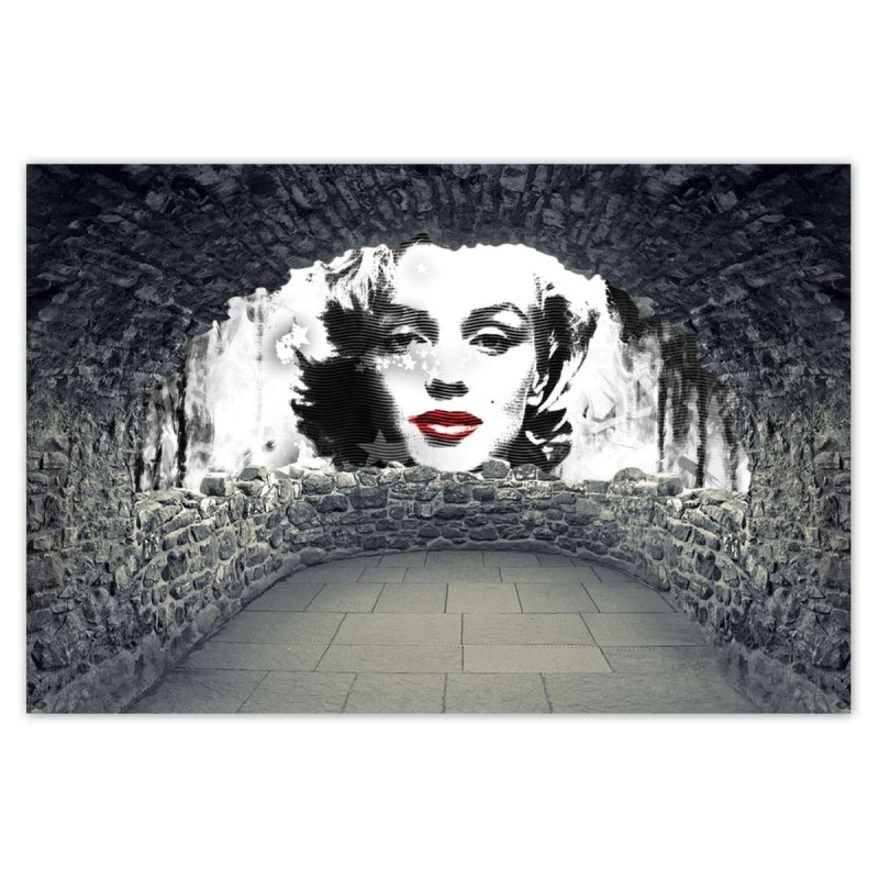 Naklejka 90x60 Marilyn Monroe z czerwonymi ustami