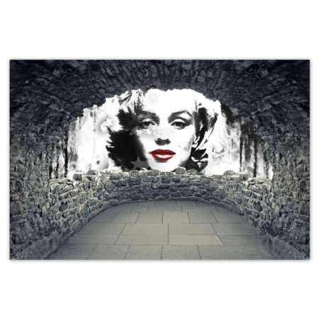 Naklejka 90x60 Marilyn Monroe z czerwonymi ustami