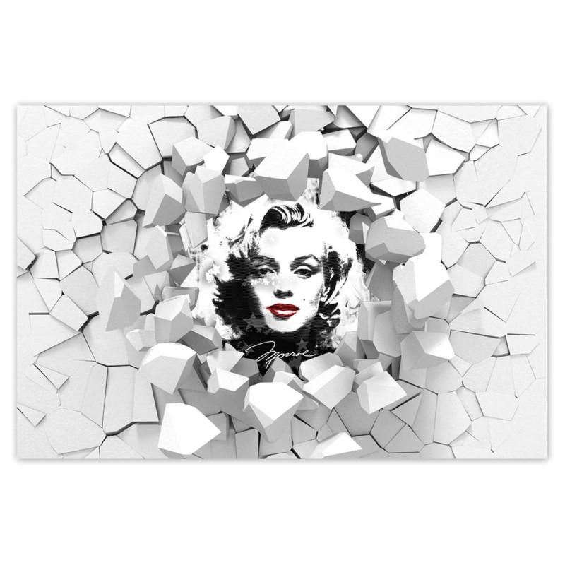 Naklejka 120x80 Marilyn Monroe z czerwonymi ustami