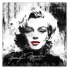 Naklejka 70x70 Marilyn Monroe z czerwonymi ustami