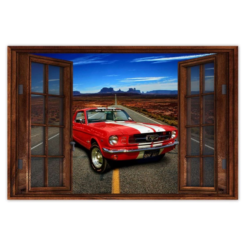 Plakat 120x80 Ford Mustang Autostrada