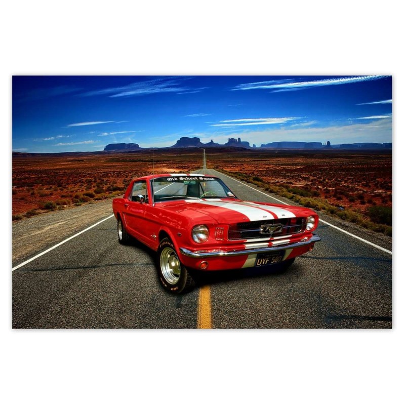 Plakat 120x80 Ford Mustang Autostrada