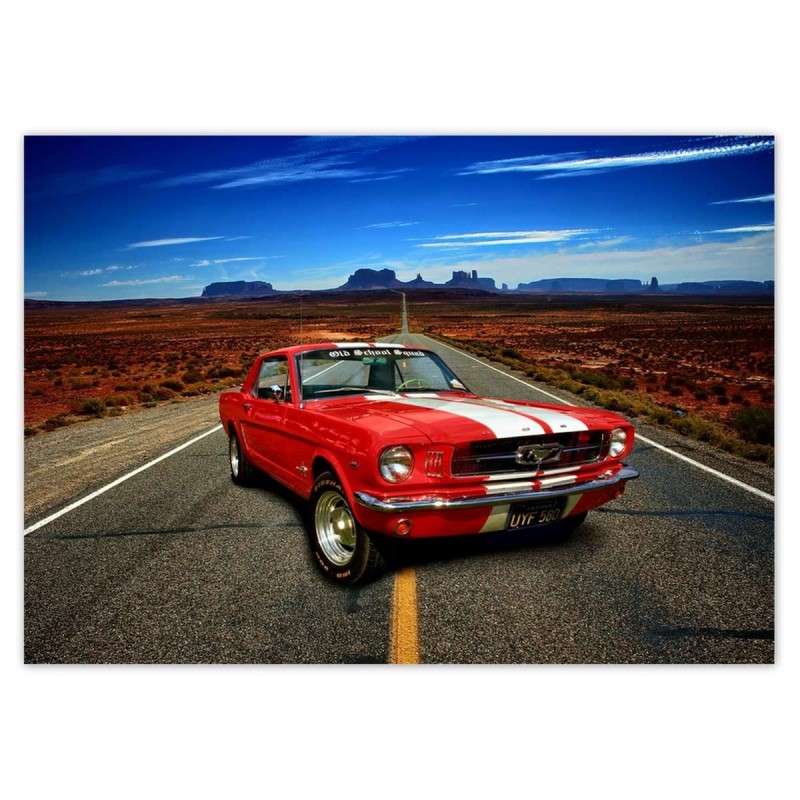 Plakat A5 POZIOM Ford Mustang Autostrada