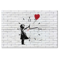 Zegar 60x40 Banksy Dziewczynka z balonikiem