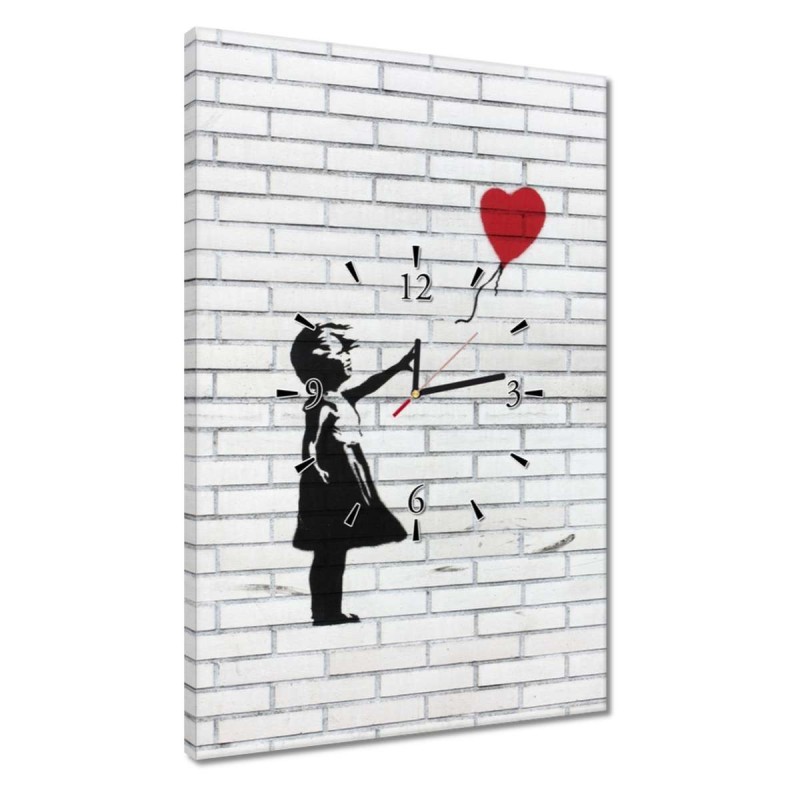 Zegar 40x60 Banksy Dziewczynka z balonikiem