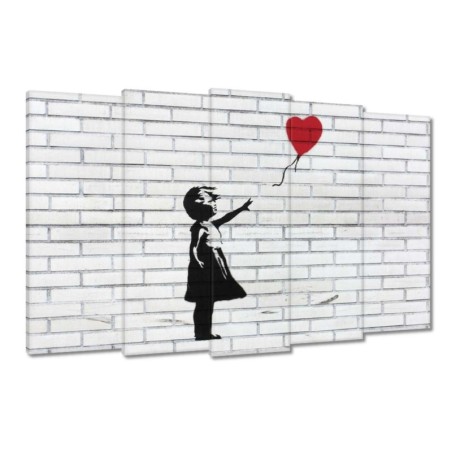 Obraz 150x95 Banksy Dziewczynka z balonikiem