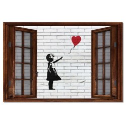 Obraz 120x80 Banksy Dziewczynka z balonikiem