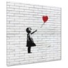 Obraz 90x90 Banksy Dziewczynka z balonikiem