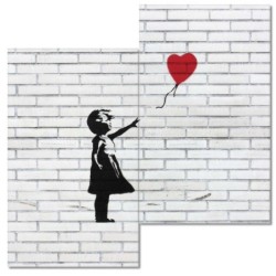 Obraz 60x60 Banksy Dziewczynka z balonikiem