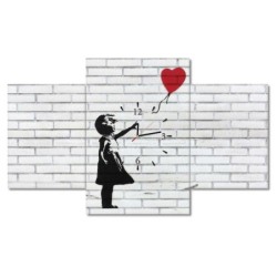 Zegar 100x60 Banksy Dziewczynka z balonikiem